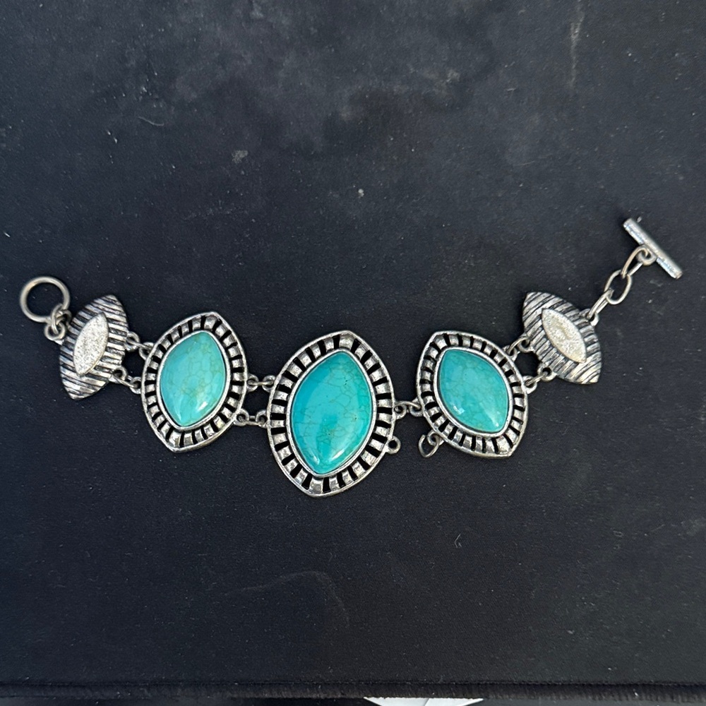 Silver and Turquoise Bracelet